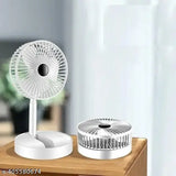 USB Rechargeable Desk Fan Telescopic Electric Desktop Fan Height Adjustable Foldable & Portable 19381