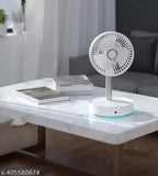 USB Rechargeable Desk Fan Telescopic Electric Desktop Fan Height Adjustable Foldable & Portable 19381