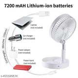 USB Rechargeable Desk Fan Telescopic Electric Desktop Fan Height Adjustable Foldable & Portable 19381