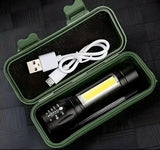 Pocket Size Mini Portable Xpe + Cob Led Tactical Flashlight 19378