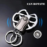 4 in 1 Keychain Spinner Multi-Function Tool Waist Double Ring Keychain Gift 19378