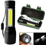 Pocket Size Mini Portable Xpe + Cob Led Tactical Flashlight 19378