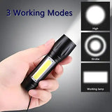 Pocket Size Mini Portable Xpe + Cob Led Tactical Flashlight 19378