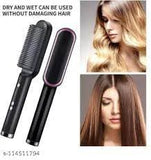 Hair Straightener brush for Women & Men, Hair Styler, Straightener Machine Brush/PTC Heating Electric Straightener with 5 Temperature Control (Multi colour) 19357