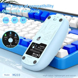 Transparent Mouse Rechargeable Mouse High-end 1600 Moving Speed Adjustable Silent Switch Type-C One-Key for Desktop 18049