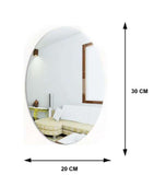 Combo of Oval Shape & Square Shape Mirror (Pack of 1) 13064