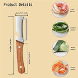 Zero Snag Wooden Peeler for Kitchen Tool,Premium 2-in-1 Multifunctional Fruit & Vegetable Peeler -  Pack of 1 25560