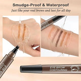 Waterproof Microblading Eyebrow Pencil with a Micro Fork Tip Applicator Pack of 2 18279