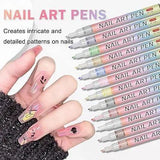 Nail Art Pens Set of 12 Colors 19378
