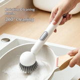 Rotatable Liquid-Adding Cleaning Brush for Scrubbing 35880