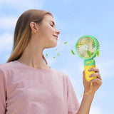 Portable Handheld Fan - Ultra Quiet Little Flower Handheld Fan | Battery Operated Fan, Handheld Fan for Outdoor Travel Commute 25960