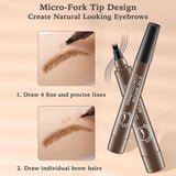 Waterproof Microblading Eyebrow Pencil with a Micro Fork Tip Applicator Pack of 2 18279
