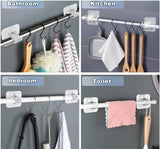 Self Adhesive Curtain Rod Holder Without Drill-(packof4) 18279