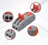 Reusable Quick Fast Electrical Wire Cable Connectors Terminal Block (Pack of 3) 19378