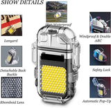 Metal Black LED Flashlight Lighter 19333