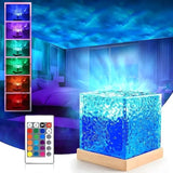 Dynamic Water Ripple Projection Light, USB Portable Night Lamp for Home Decor 22123