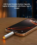 Electric Cigarette Lighter - Plug-in USB Pocket Portable Outdoor Mouth-Blow 19202