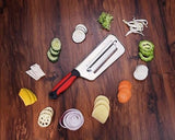 2-Blade Vegetable Cutter & Slicer Multi-Functional Slicing Knife with Peeler 18057