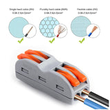 Reusable Quick Fast Electrical Wire Cable Connectors Terminal Block (Pack of 3) 19378