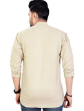 Men's Slim Fit Full Sleeve Cotton Short Kurta Pack of 1 6824